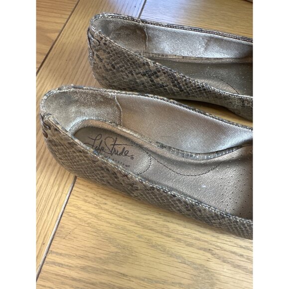 Life Stride 8M Stylist Business Casual Snake-Print Pointed-Toe Ballet Flats - Picture 7 of 8